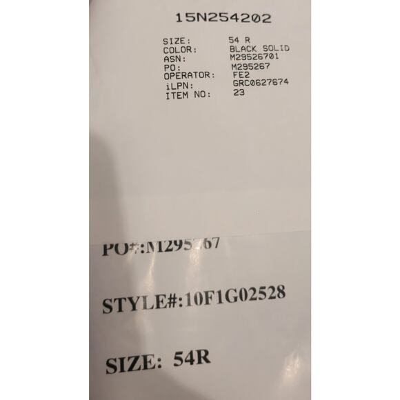 Pronto Uomo Black Modern Fit Suit Jacket Mens Size 54R 2-Button Notch Lapel - Picture 6 of 6